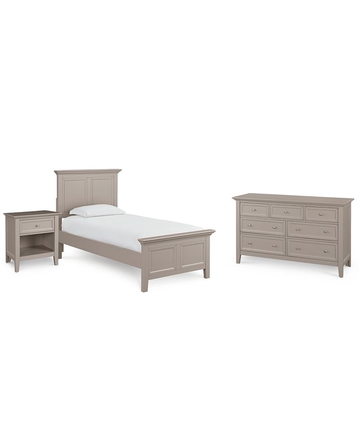Furniture Sanibel Bedroom Furniture 3 Pc Set Twin Bed Nightstand And Dresser Created For Macy S Reviews Furniture Macy S