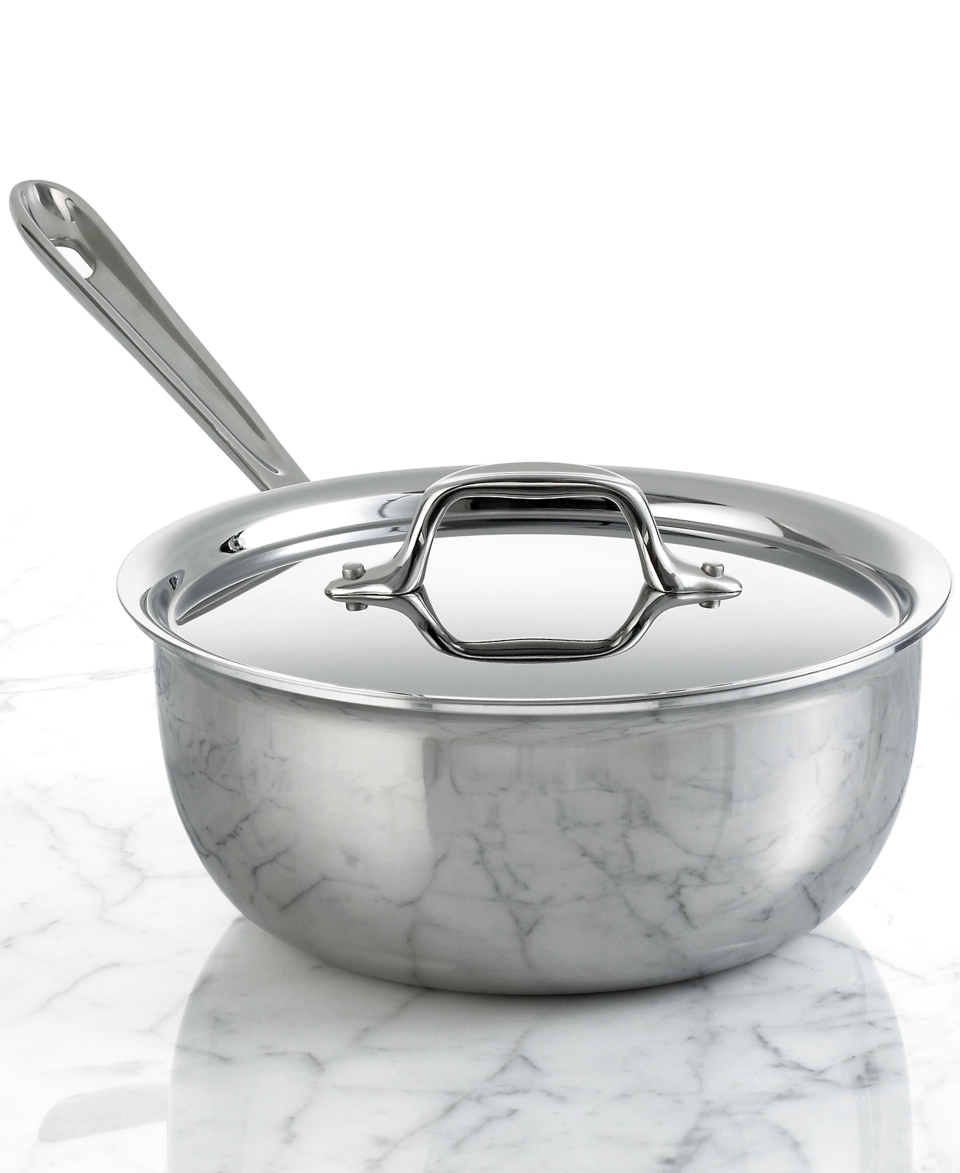 All Clad Covered Deep Saucier, 2.5 Qt. Stainless Steel