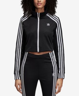 adidas track jacket women's macys
