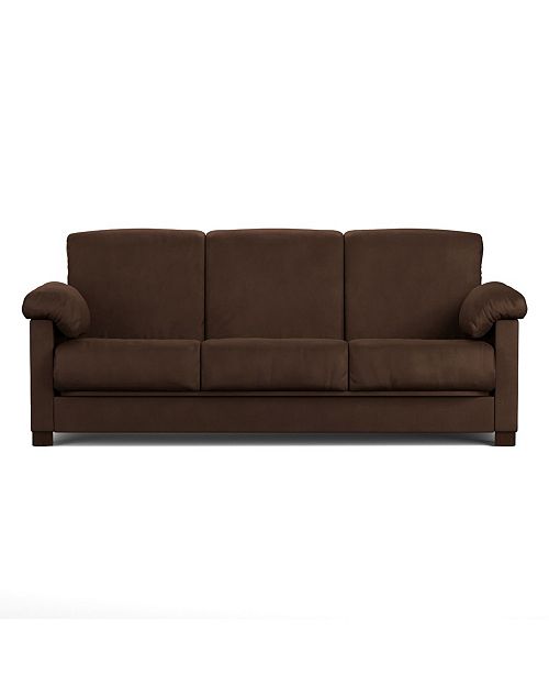 Handy Living Morrison Convert A Couch Dark Brown Microfiber Reviews Furniture Macy S