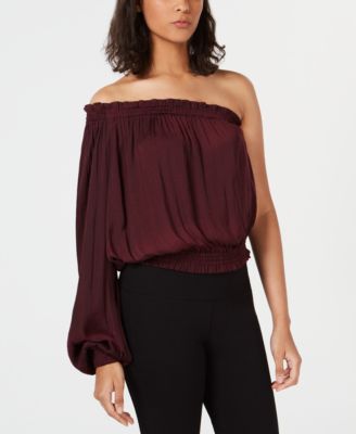 macys one shoulder tops