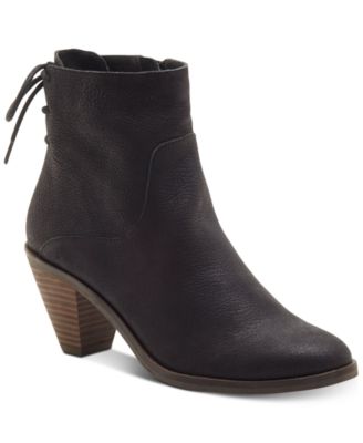 ladies black leather wedge boots
