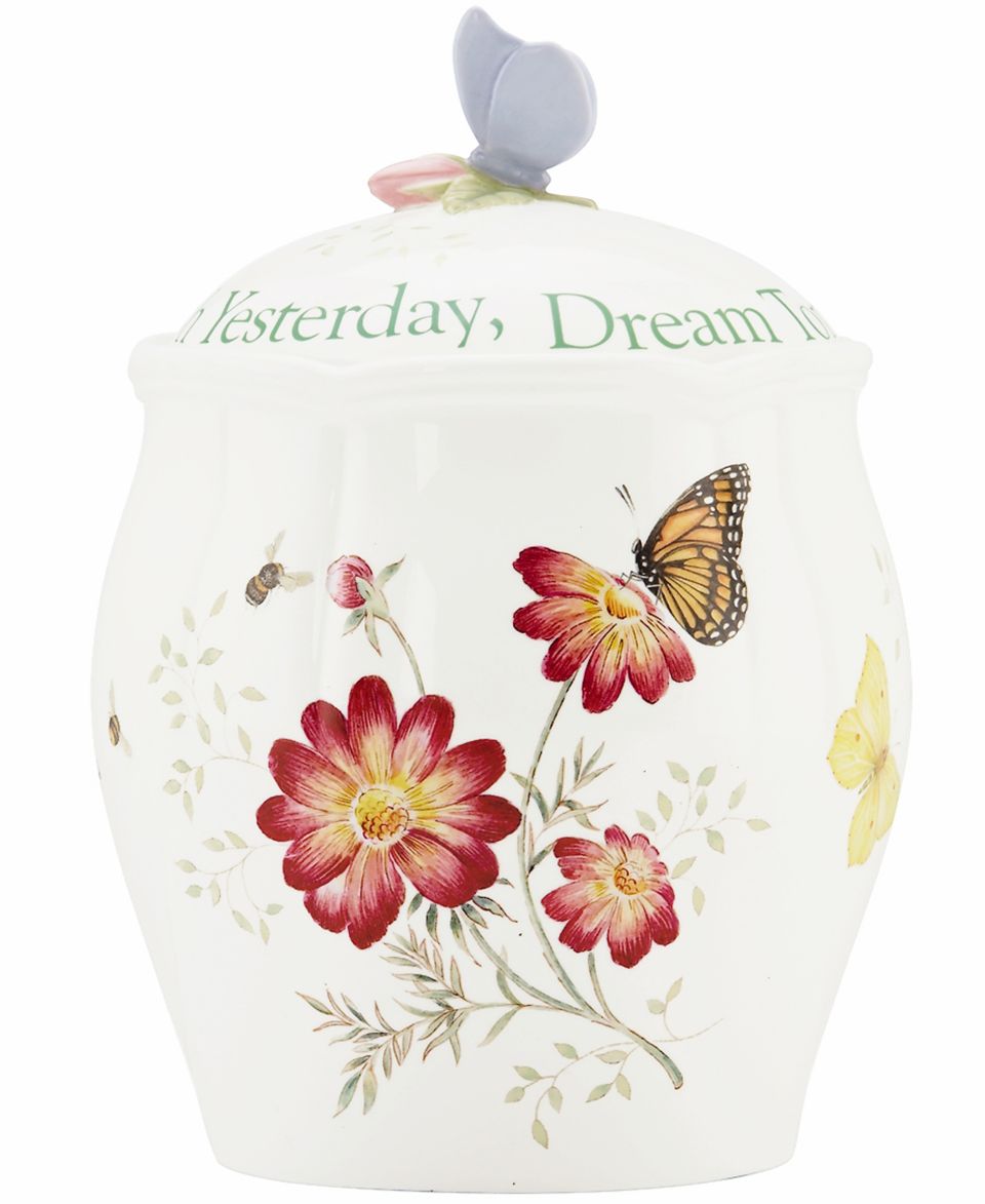 Lenox Dinnerware, Butterfly Meadow Figural Gazebo Cookie Jar   Casual