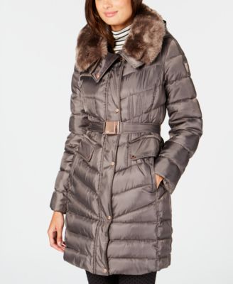 vince camuto hooded puffer coat