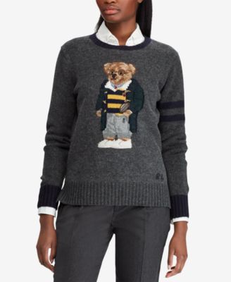 polo ralph lauren bear sweater women's