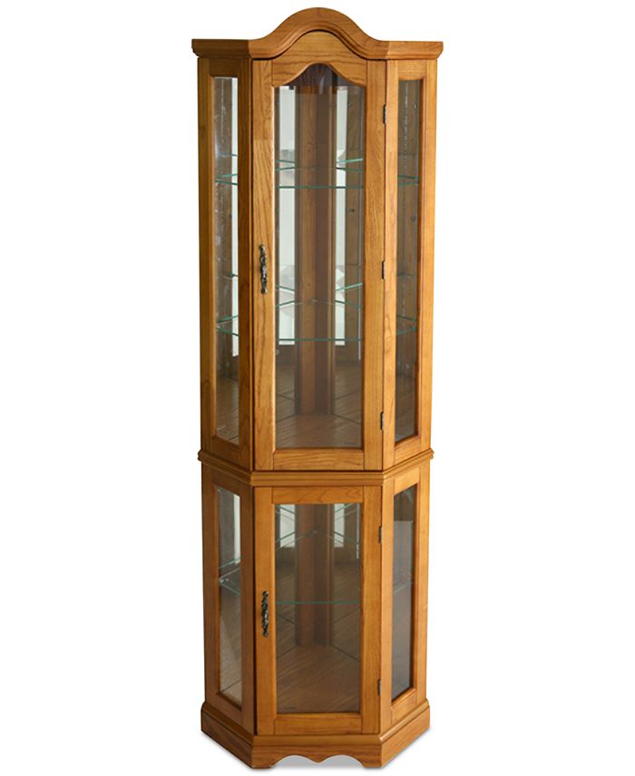 Southern Enterprises Lighted Corner Curio & Reviews Furniture