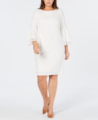 macy's calvin klein bell sleeve dress