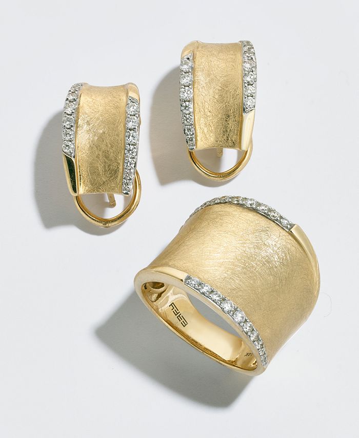 EFFY Collection D'Oro by EFFY® Diamond Wide Band (1/4 ct. t.w.) in 14k