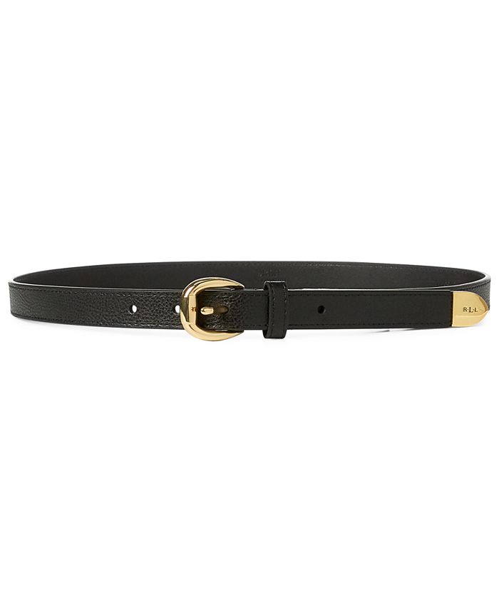 Lauren Ralph Lauren Bennington Skinny Leather Belt & Reviews - Handbags ...