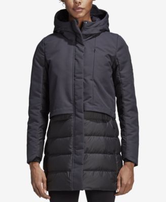 women's adidas outdoor hooded climawarm down jacket