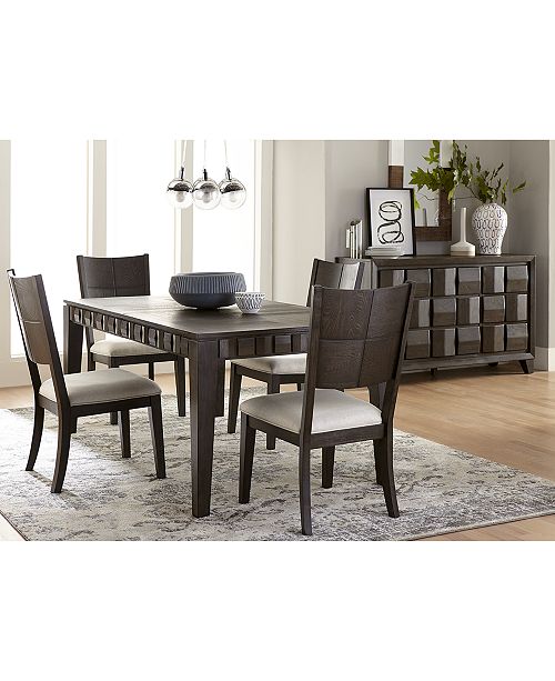 Furniture Matrix Dining Furniture 5 Pc Set Table 4 Side Chairs Created For Macy S Reviews Furniture Macy S