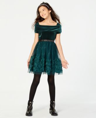 green velvet dress kids