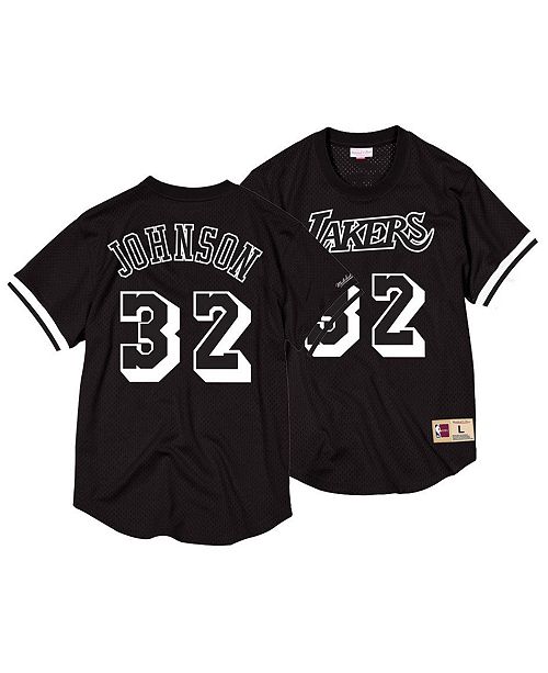 Mitchell Ness Men S Magic Johnson Los Angeles Lakers Black White Mesh Name And Number Crew Neck Jersey Reviews Sports Fan Shop By Lids Men Macy S