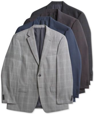 Classic-Fit Grey Plaid Sport Coat 