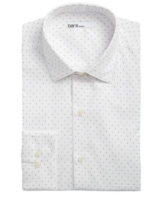 white polka dot dress shirt