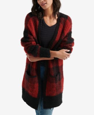lucky brand buffalo plaid cardigan