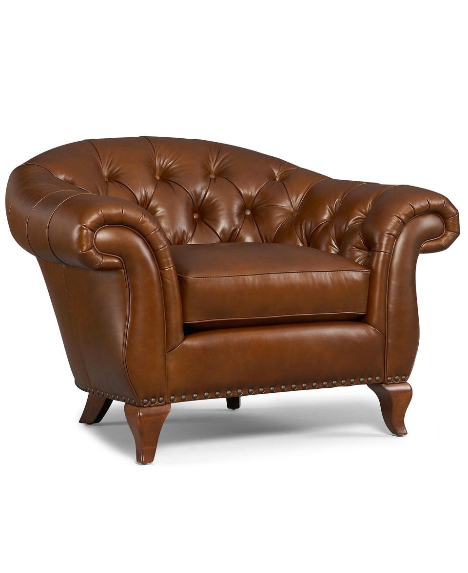 Lauren Ralph Lauren Leather Living Room Chair, Lyndon Arm Chair