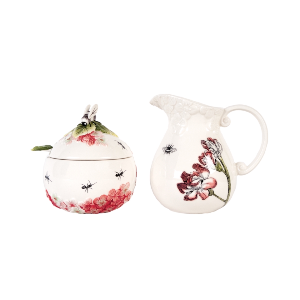 Edie Rose by Rachel Bilson Serveware, Hydrangea Sugar and Creamer Set