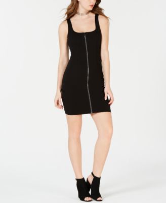 bodycon dress with zip front