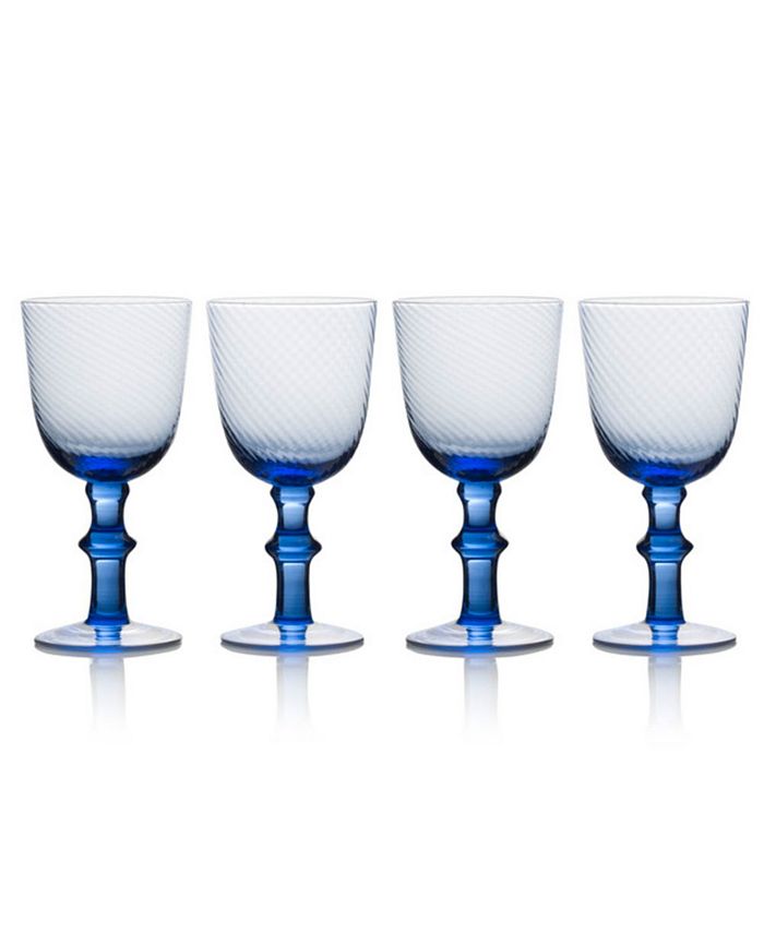 Mikasa Avalon Blue 14oz Goblets, Set of 4 & Reviews Glassware