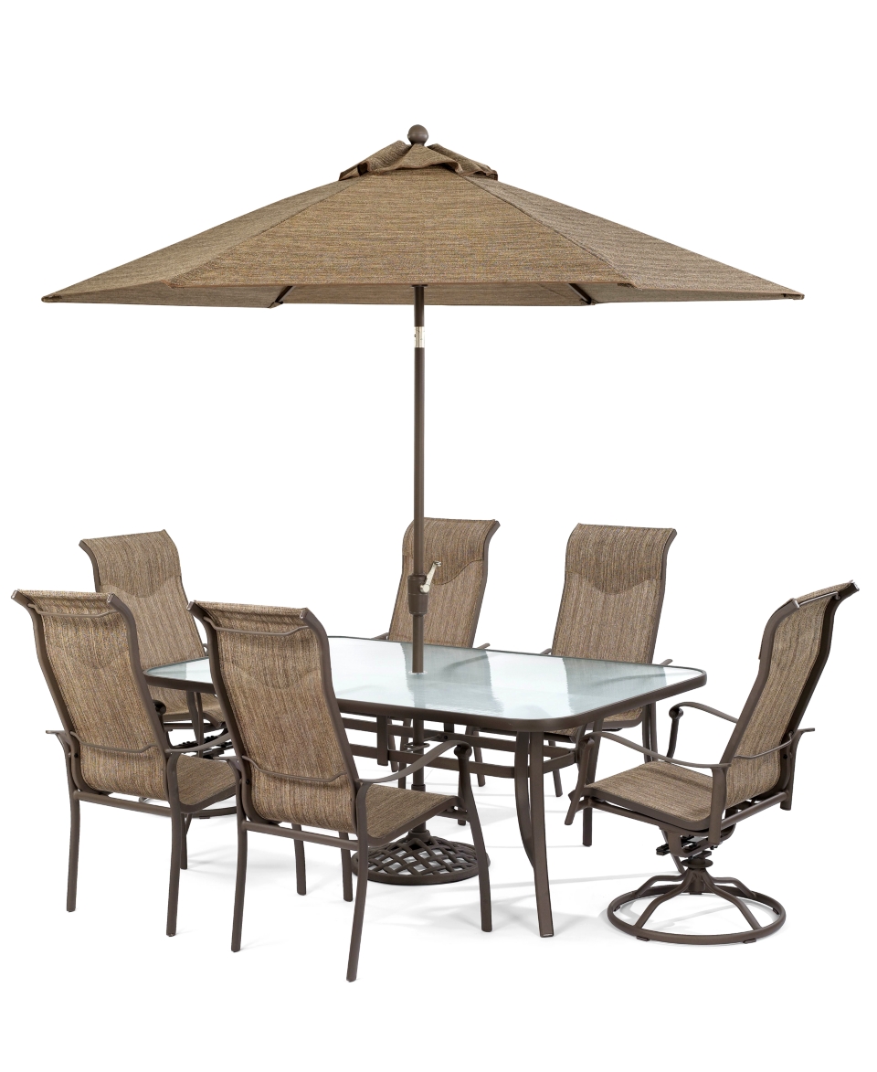 Oasis Outdoor Patio Furniture, 7 Piece Set (72 x 42 Dining Table, 4