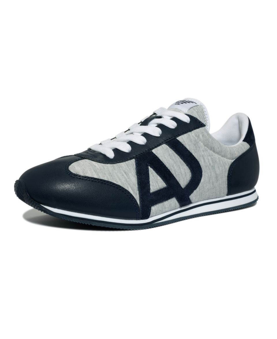 Armani Jeans Shoes, Jersey and Leather Logo Sneakers