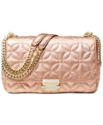 michael michael kors sloan small floral quilted leather shoulder bag