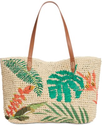 macys straw handbags
