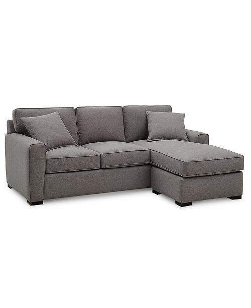 Furniture Callington 89 Fabric 2 Piece Feather And Down Reversible Chaise Sectional Sofa Created For Macy S Reviews Furniture Macy S