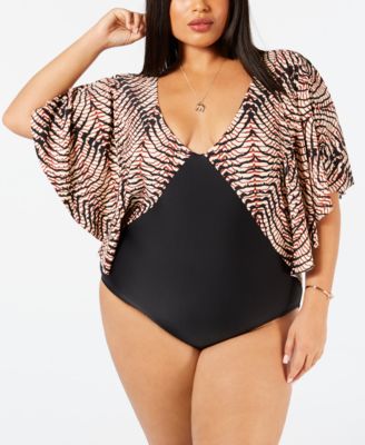 macys bathing suits plus size