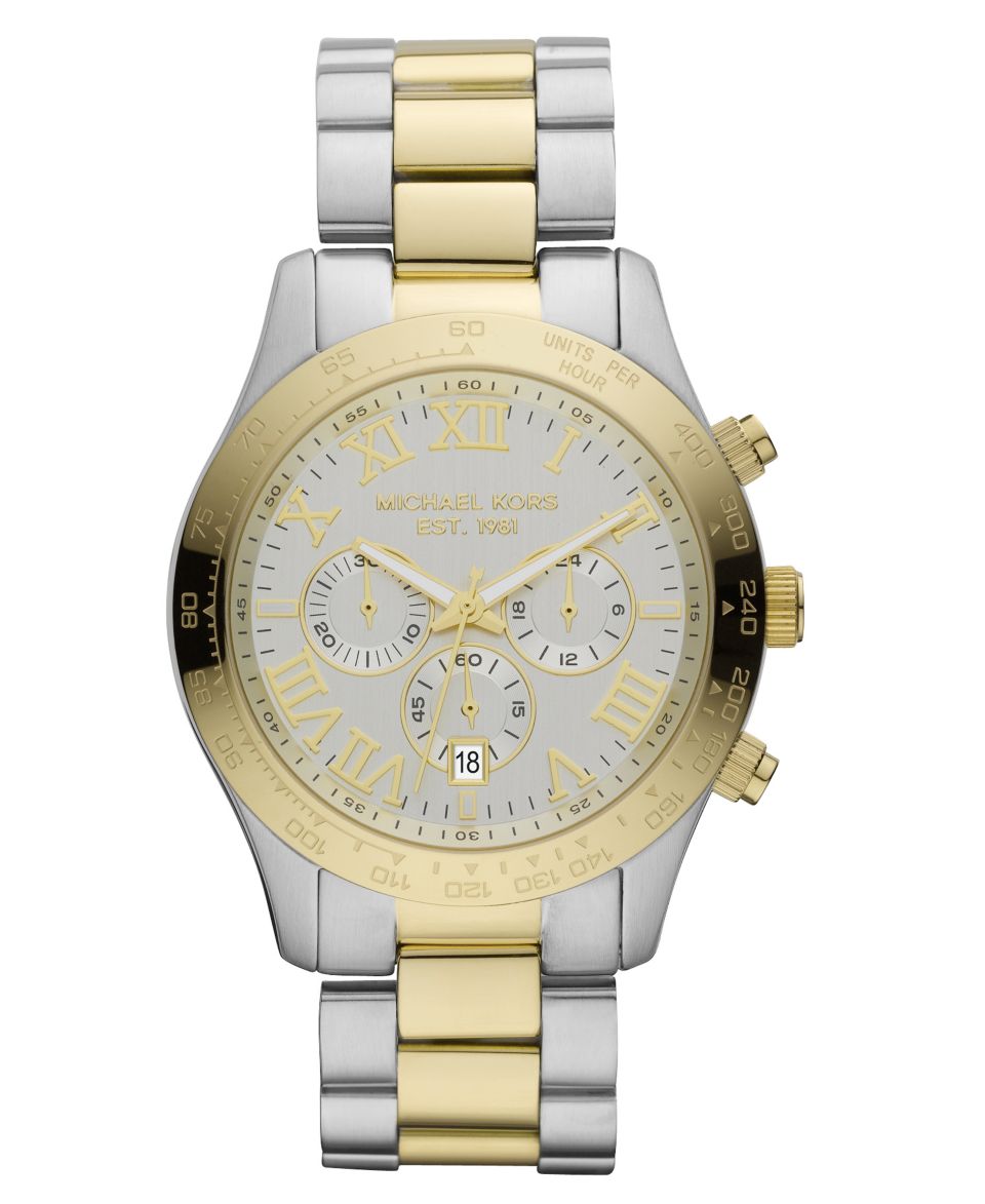 Michael Kors Watch, Mens Chronograph Layton Two Tone Stainless Steel