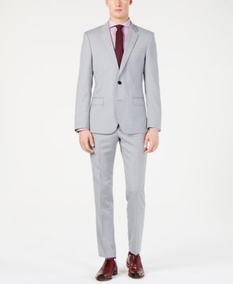 hugo boss light grey suit