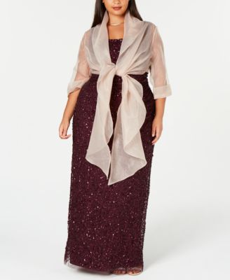 Adrianna Papell Plus Size Evening Wrap 