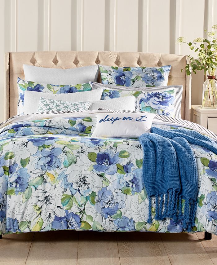 Charter Club Closeout Sketch Floral 300 Thread Count Bedding Collection Created For Macy S Reviews Bedding Collections Bed Bath Macy S Charter club damask designs closeout! closeout sketch floral 300 thread count bedding collection created for macy s