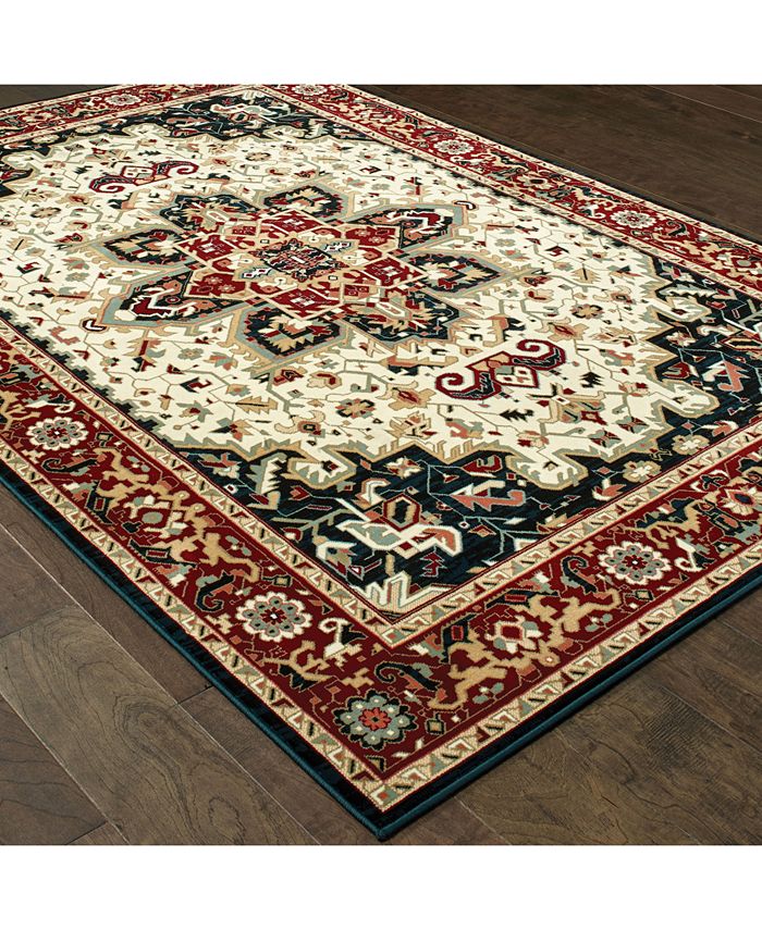 Oriental Weavers Kashan 96W Red/Ivory 6'7" x 9'6" Area Rug & Reviews