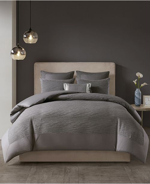 Natori Hanae King Cotton Blend Yarn Dyed 3 Piece Comforter Set Reviews Comforters Bed Bath Macy S