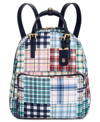 tommy hilfiger plaid backpack