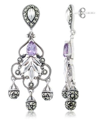 marcasite chandelier earrings