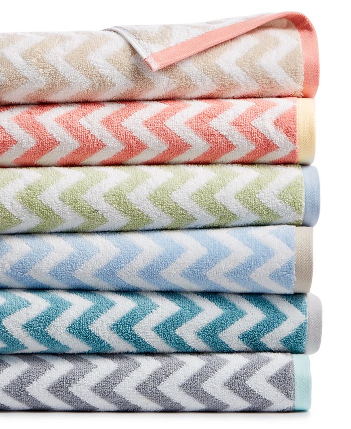 Martha Stewart Collection Chevron Spa Cotton 16 X 28 Hand Towel Created For Macy S Reviews Bath Towels Bed Bath Macy S