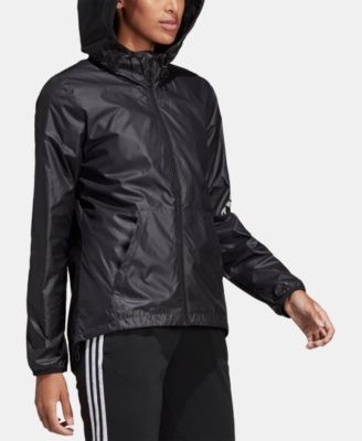 adidas women's linear windbreaker jacket