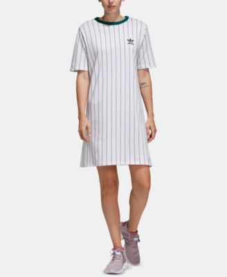adidas Stripe Out Cotton T-Shirt Dress 