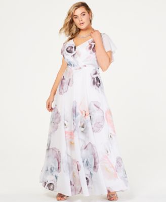 plus size floral maxi dress for wedding