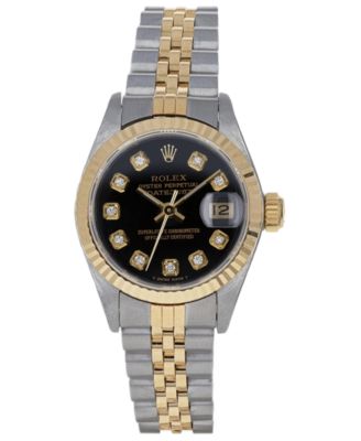 rolex women's silver and gold watch