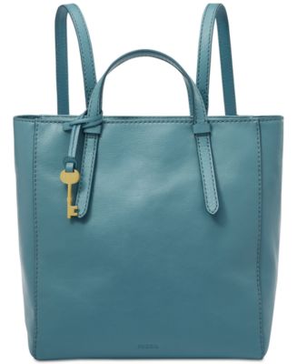fossil camilla convertible large leather backpack