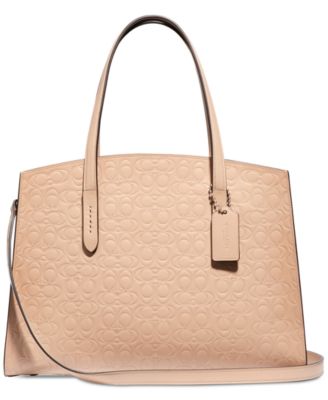 coach charlie leather carryall tote bag