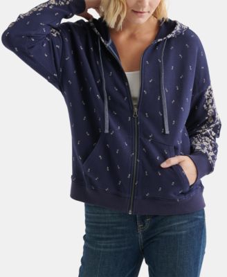 lucky brand floral hoodie