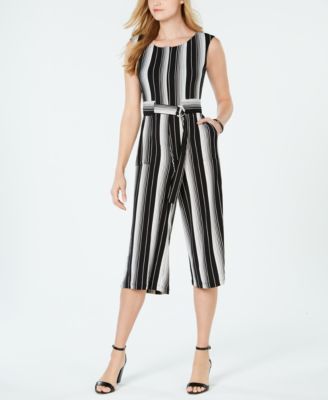 petite striped jumpsuit