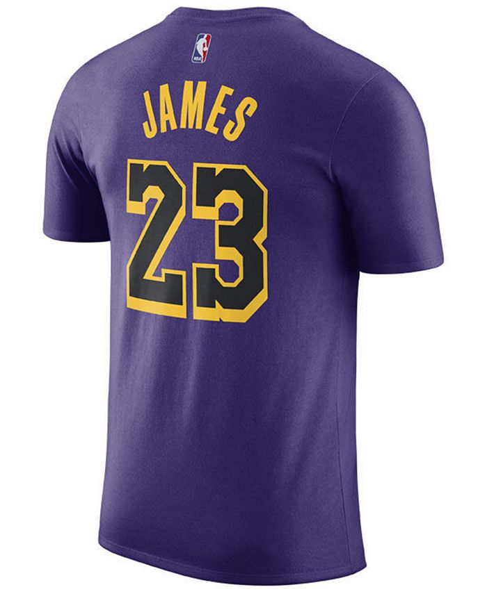 Nike LeBron James Los Angeles Lakers City Edition T-Shirt, Big Boys (8 ...