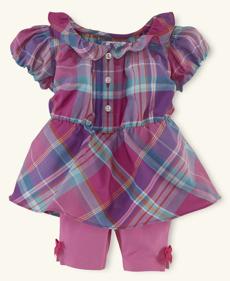 Ralph Lauren Baby Set, Baby Girls Madras Tunic and Leggings