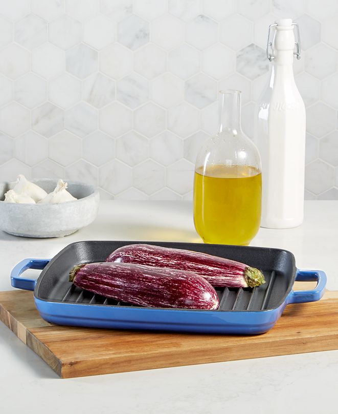 Martha Stewart Collection Enameled Cast Iron 11 Grill Pan Created For Macys And Reviews 